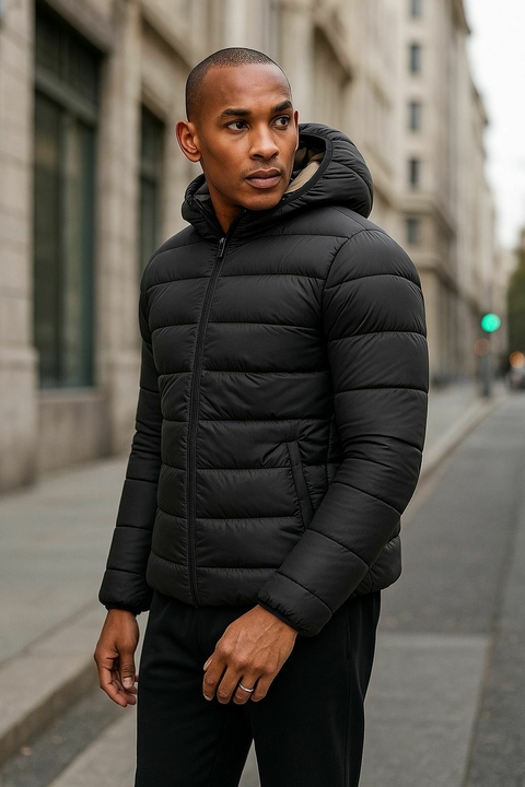 CAMPERA PUFFER REVERSIBLE NEGRA/HABANO - comprar online