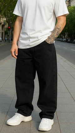 JEAN NEGRO BAGGY LISO - comprar online