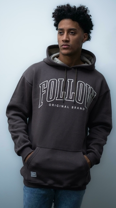 BUZO FOLLOW GRIS OVERSIZE FRISADO en internet
