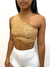 Top Mari Paetê Dourado