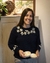 Sweater azul bordado en internet