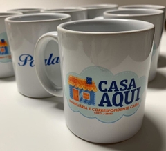 Caneca de Porcelana Preta Personalizada