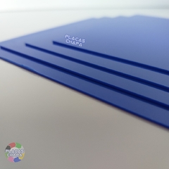 Placa PS Poliestireno Azul 1mm X 50cm X 50cm (a unidade) - comprar online