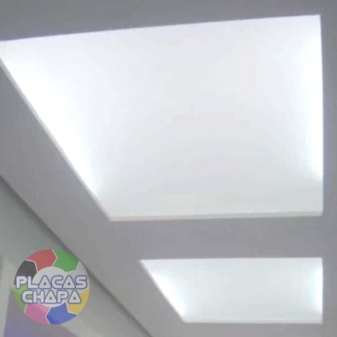 Placa PS Branco Leitoso Translúcido Para Luminária 3mm X 50cm X 100cm (a unidade)