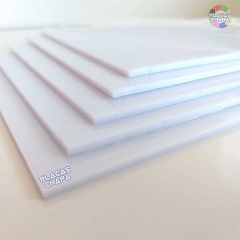 Placa PS Branco Leitoso Translúcido Para Luminária 3mm X 50cm X 50cm (a unidade)