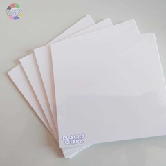 Chapa Placa PS Poliestireno Branca 0.50mm X 50cm X 50cm (a unidade) - Placaschapa