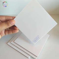 Placa PS Poliestireno Branco 4mm X 50cm X 50cm (a unidade) - Placaschapa
