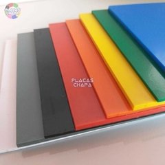 Placa PS Poliestireno Colorida 2mm x 50cm x 50cm (a unidade)