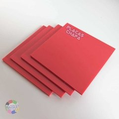 Placa PS Poliestireno Vermelho 3mm X 50cm X 50cm (a unidade) na internet