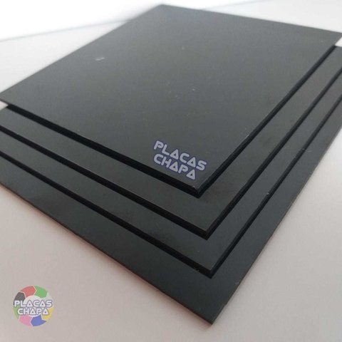 Placa PS Poliestireno Preto 1mm X 50cm X 50cm (a unidade)