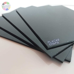 Placa PS Poliestireno Preto Fosco 4mm X 100cm X 50cm (a unidade) - Placaschapa