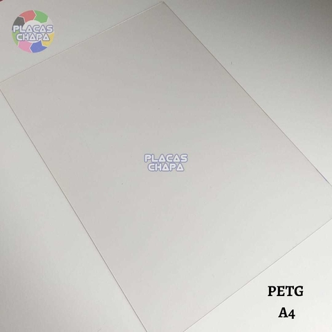 Placa PETG Cristal Transparente 0.50mm A4 (21cm X 29.7cm)  KIT 25 unidades