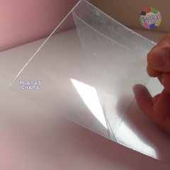 Placa PETG Cristal Transparente 0.50mm A4 (21cm X 29.7cm) KIT 5 unidades - Placaschapa