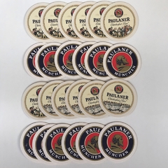 Kit 24 bolachas de chopp Paulaner - porta-copos cerveja