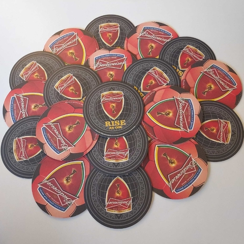 20 Bolachas de chopp da Budweiser - Edição Copa de 2014