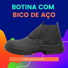 Botina de segurança - Com Bico de Aço - Solado Monodensidade - comprar online