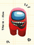 Boneco de tecido Among Us | IMPOSTOR