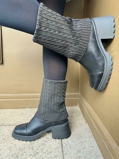 BOTA ARIELA MEIA TRICÔ PRETA - comprar online