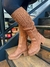 BOTA ARIELA MEIA TRICÔ CARAMELO - USEAU SHOES 