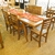 Juego de mesa nordica extensible 1,70m a 2,20m con 6 sillas LUSTRADO