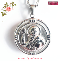 Medalla San Benito Grande - Acero Quirúrgico EAX - comprar online