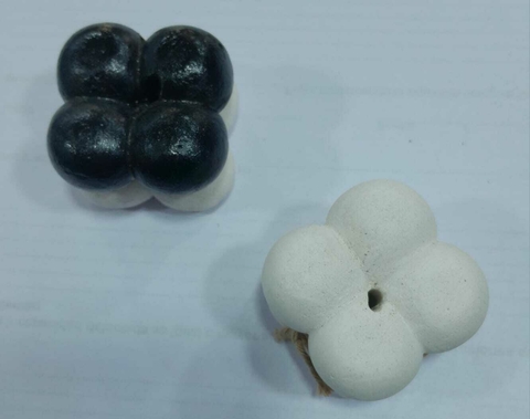 Portasahumerios Burbujas de Cemento Blanco