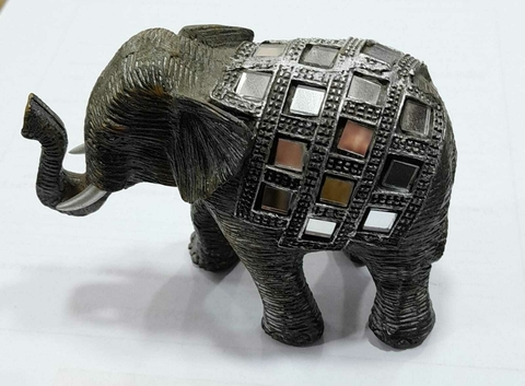 Elefante Resina Con Espejos