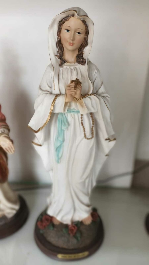 Virgen de Lourdes 40 cm de resina