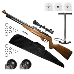 CARABINA PCP G850M 5,5MM QGK+ LUNETA 4-16X40+CAPA+BOMBA+ALVO