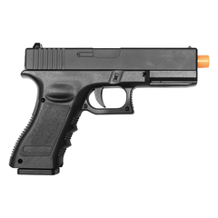 PISTOLA DE AIRSOFT SPRING G17 SLIDE METAL 6MM QGK+BBS+ALVOS - QG Airsoft | A Maior Loja de Airsoft do Brasil | Tudo para Airsoft