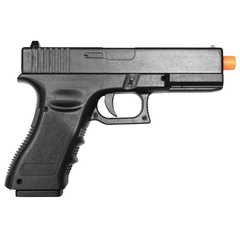 PISTOLA DE AIRSOFT SPRING G17 PL 6MM QGK + BBS + ALVOS - comprar online