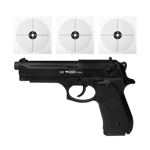 PISTOLA DE AIRGUN SPRING S-92 6MM + ALVOS