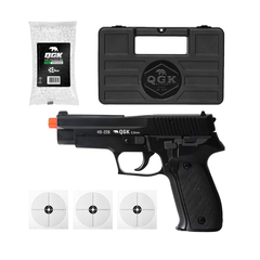 PISTOLA DE AIRSOFT SPRING HS-226 6MM-QGK+MALETA+BBS+ALVO - comprar online