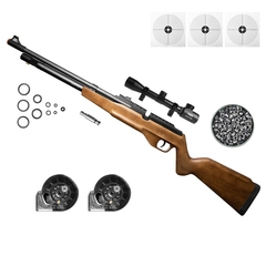 CARABINA PCP G850M 5,5MM QGK + LUNETA 4X32EG + CHUMBO + ALVO - comprar online