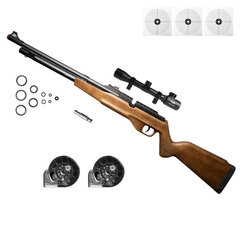 CARABINA AIRGUN PCP G850M 5,5MM QGK + LUNETA 4X32EG + ALVOS - comprar online