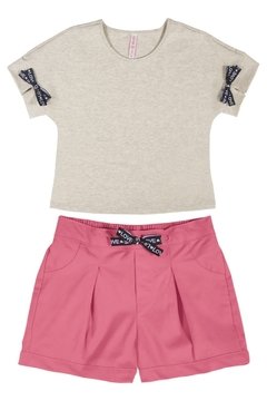 Conjunto Infantil Cativa Blusa e Short Drapeado