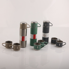 Set de Termo 500ml con 3 tazas de Acero Inoxidable - comprar online