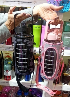Botella 2 litros tiempo y motivacional con soporte para llevar - comprar online