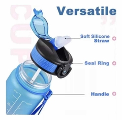 Botella Motivacional Deportiva 1 Litro Sorbete Libre Bpa con Stickers en internet