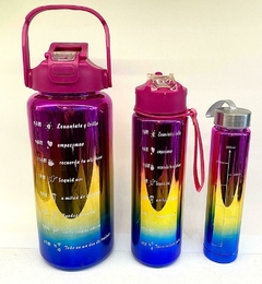 Botellas Motivacionales Trío Importadas Las Mejores Favorito Calificación 4.5 de 5 (11)