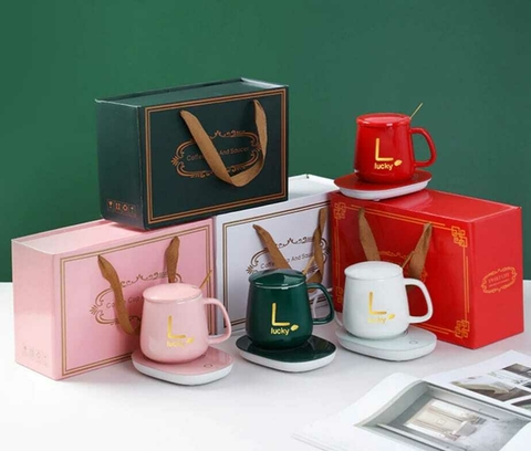 Tazas de Cerámica con Calentador Eléctrico