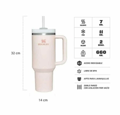Vaso Stanley Quencher 1.18 Lts Edición Limitada H2.0 Color Rose Quartz Liso en internet
