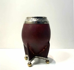Mate Torpedo Cincelado Alpaca con Base