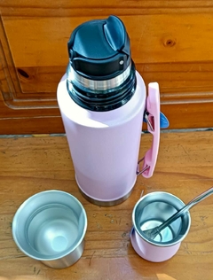 Set Termo 1 Lt Símil Stanley con mate y Bombilla - comprar online