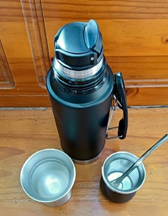 Set Termo 1 Lt Símil Stanley con mate y Bombilla