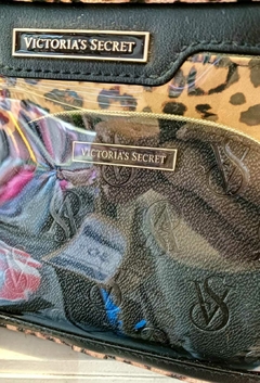 Victorias Secret Animal Print Color Negro Trio Cosmetiqueros - tienda online