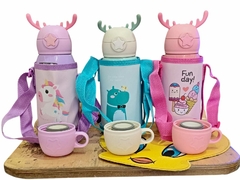 Botella Termica Infantil Doble tapa con funda 500mL en internet