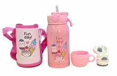Imagen de Botella Termica Infantil Doble tapa con funda 500mL