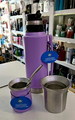 Set Termo 1 Lt con mate y Bombilla Importado - tienda online