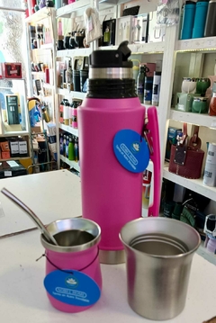 Set Termo 1 Lt con mate y Bombilla Importado